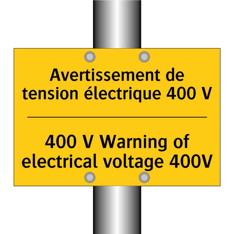Avertissement de tension électrique  /.../ - 400 V Warning of electrical voltage  /.../
