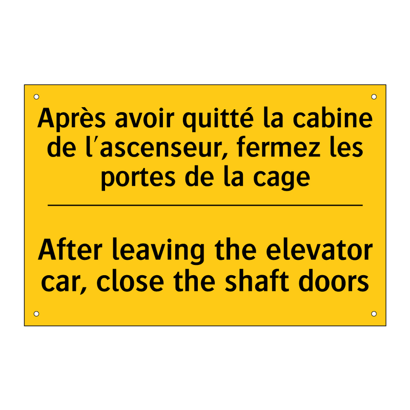 Après avoir quitté la cabine de  /.../ - After leaving the elevator car,  /.../