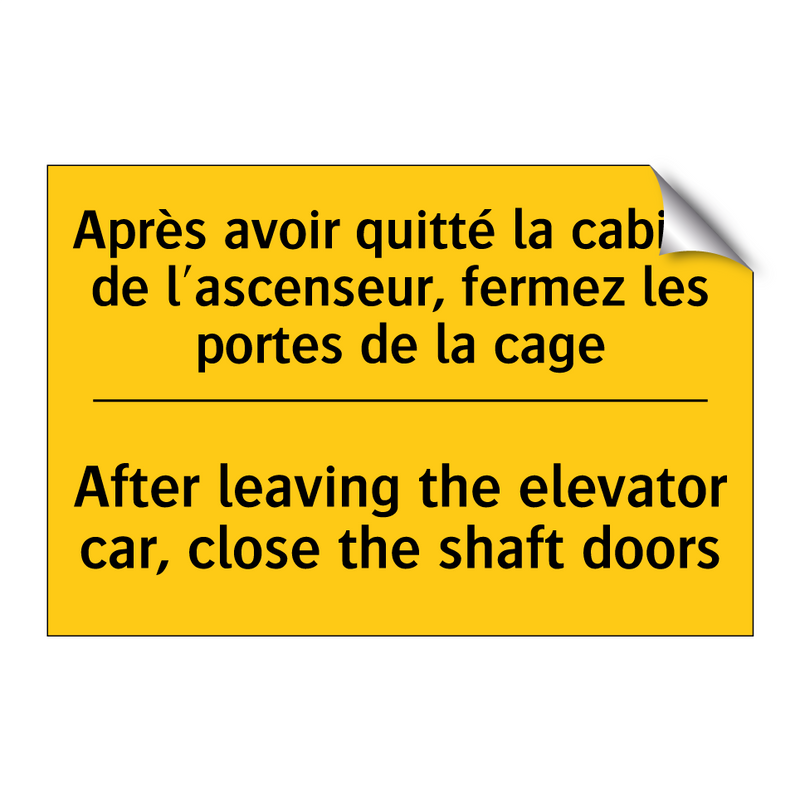 Après avoir quitté la cabine de  /.../ - After leaving the elevator car,  /.../