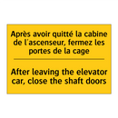 Après avoir quitté la cabine de  /.../ - After leaving the elevator car,  /.../