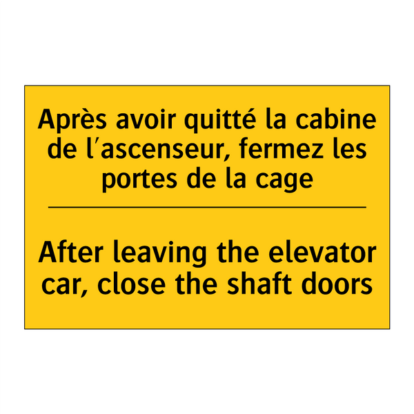 Après avoir quitté la cabine de  /.../ - After leaving the elevator car,  /.../