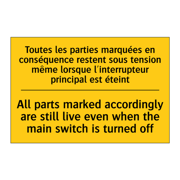 Toutes les parties marquées en  /.../ - All parts marked accordingly are  /.../