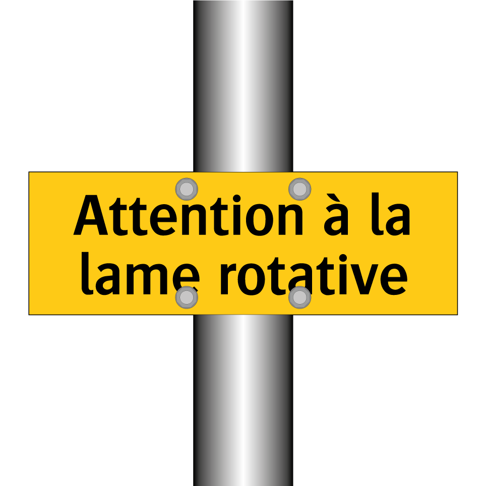 Attention à la lame rotative