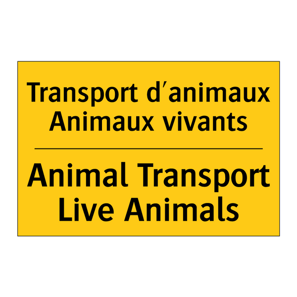 Transport d'animaux Animaux vivants /.../ - Animal Transport Live Animals