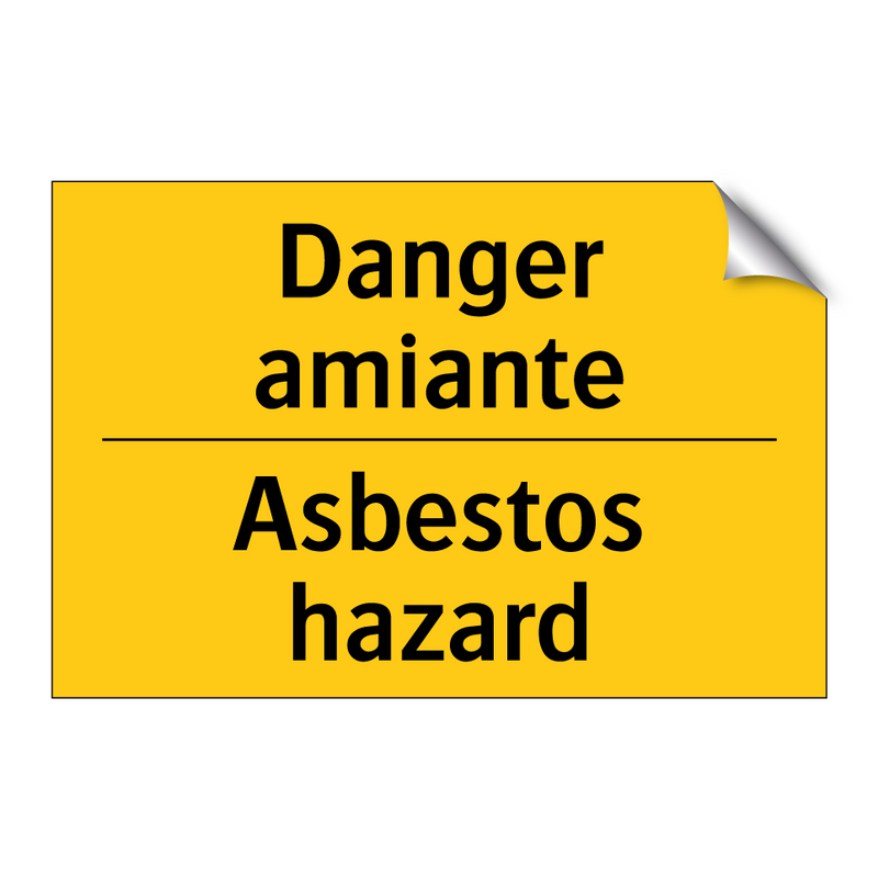 Danger amiante - Asbestos hazard
