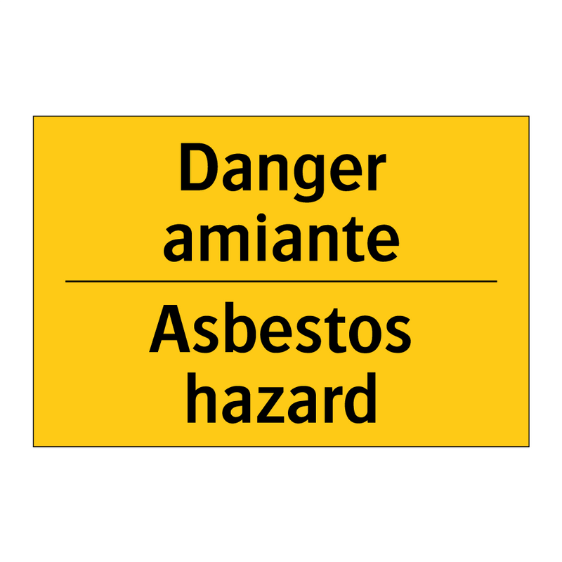 Danger amiante - Asbestos hazard