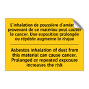 L'inhalation de poussière d'amiante  /.../ - Asbestos inhalation of dust from  /.../