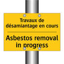 Travaux de désamiantage en cours /.../ - Asbestos removal in progress