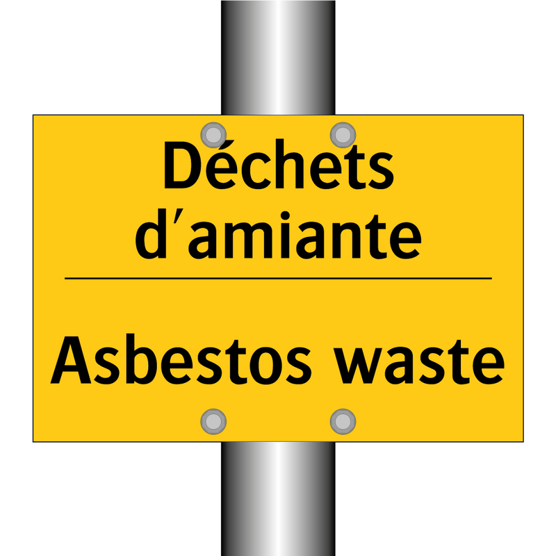 Déchets d'amiante - Asbestos waste