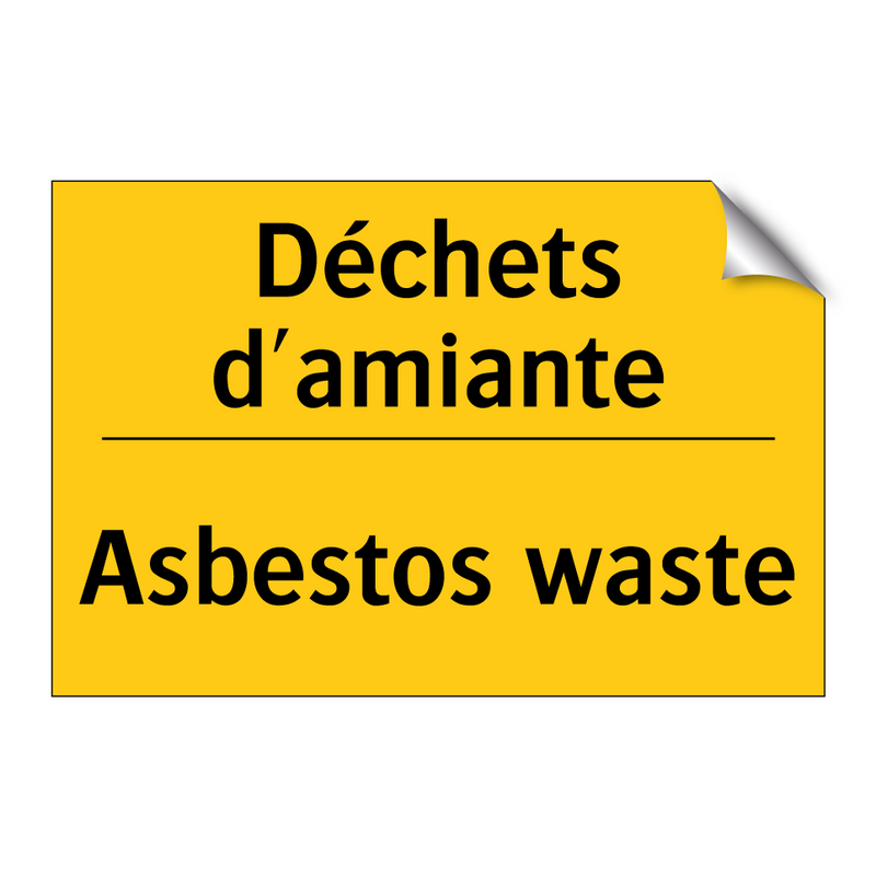Déchets d'amiante - Asbestos waste