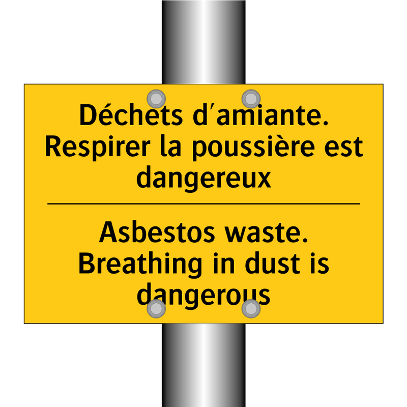 Déchets d'amiante. Respirer la  /.../ - Asbestos waste. Breathing in dust  /.../