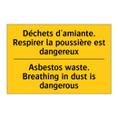 Déchets d'amiante. Respirer la  /.../ - Asbestos waste. Breathing in dust  /.../