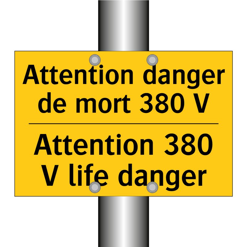 Attention danger de mort 380 V - Attention 380 V life danger