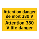 Attention danger de mort 380 V - Attention 380 V life danger