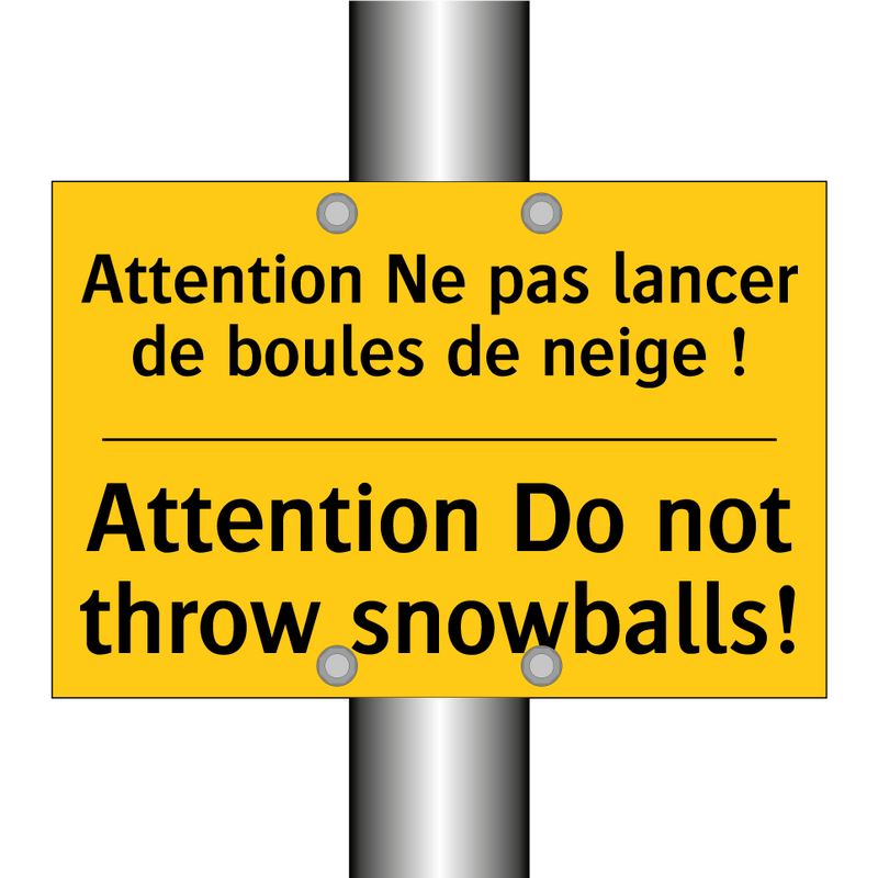 Attention Ne pas lancer de boules  /.../ - Attention Do not throw snowballs! /.../