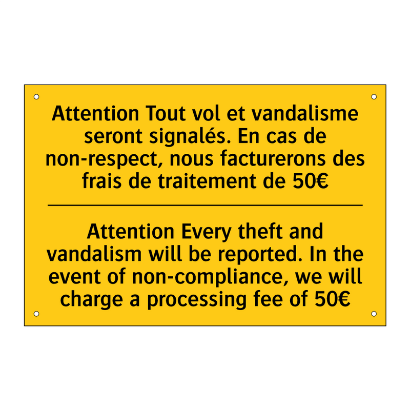 Attention Tout vol et vandalisme  /.../ - Attention Every theft and vandalism  /.../