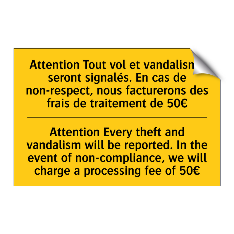 Attention Tout vol et vandalisme  /.../ - Attention Every theft and vandalism  /.../