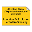 Attention Risque d'Explosion Interdiction  /.../ - Attention Ex Explosion Hazard  /.../