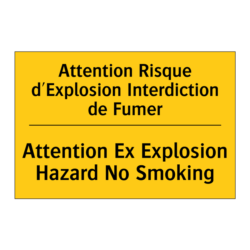 Attention Risque d'Explosion Interdiction  /.../ - Attention Ex Explosion Hazard  /.../