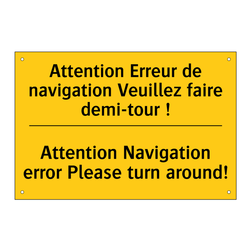 Attention Erreur de navigation  /.../ - Attention Navigation error Please  /.../