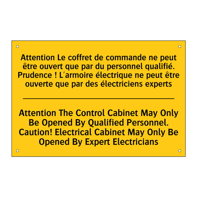 Attention Le coffret de commande  /.../ - Attention The Control Cabinet  /.../