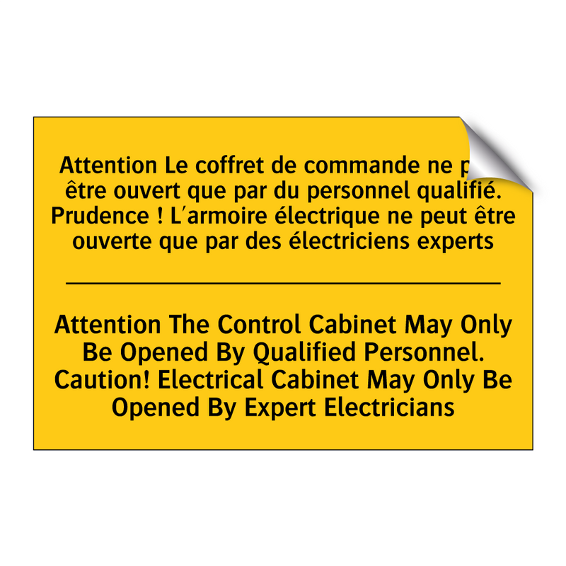 Attention Le coffret de commande  /.../ - Attention The Control Cabinet  /.../