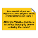 Attention Bétail précieux. Désinfectez-vous  /.../ - Attention Valuable livestock.  /.../