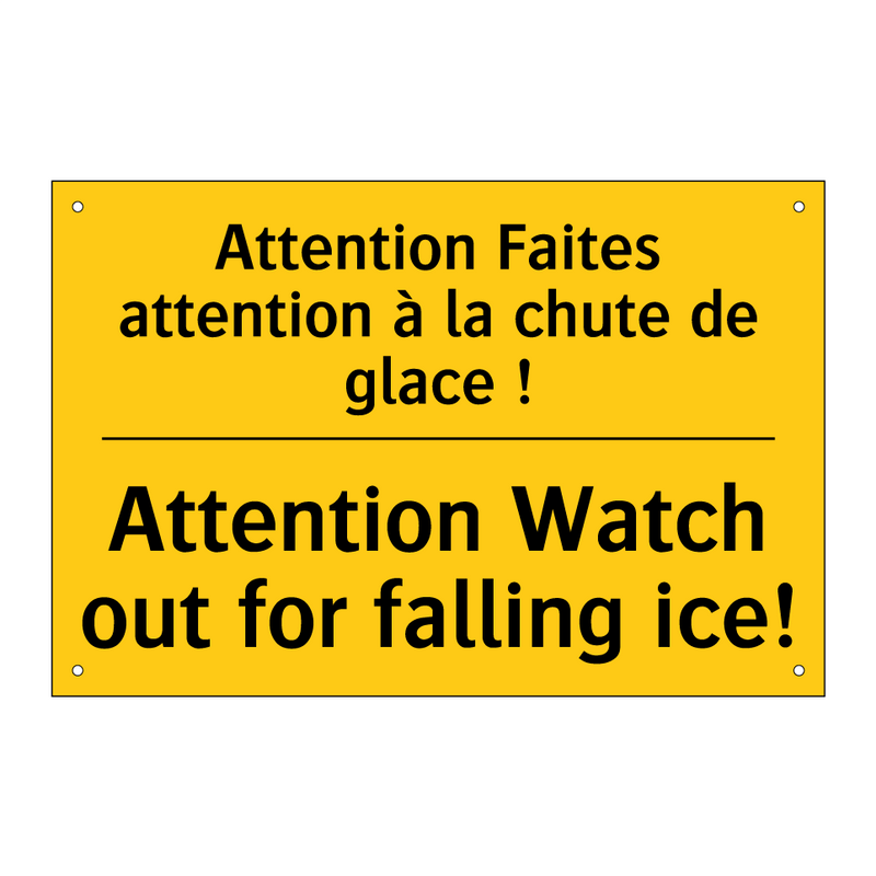 Attention Faites attention à la  /.../ - Attention Watch out for falling  /.../