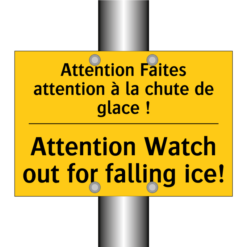 Attention Faites attention à la  /.../ - Attention Watch out for falling  /.../