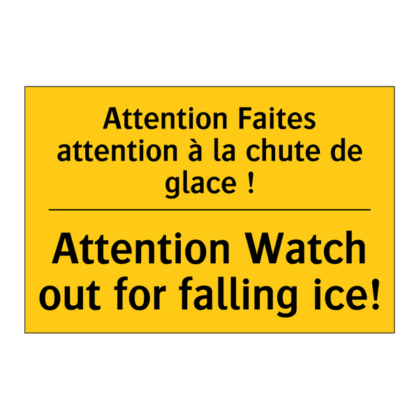 Attention Faites attention à la  /.../ - Attention Watch out for falling  /.../