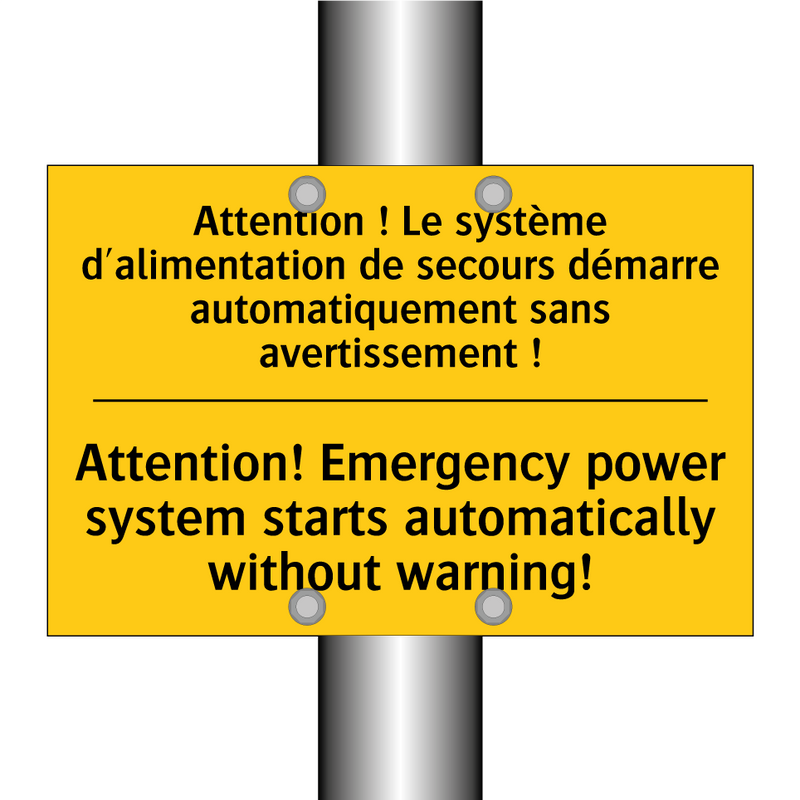 Attention ! Le système d'alimentation  /.../ - Attention! Emergency power system  /.../