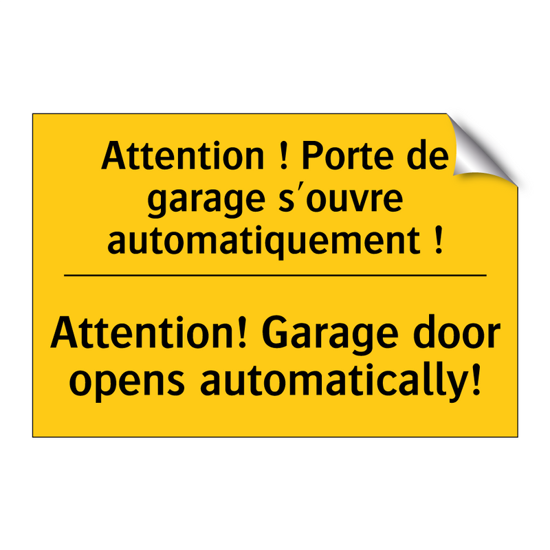 Attention ! Porte de garage s'ouvre  /.../ - Attention! Garage door opens automatically! /.../