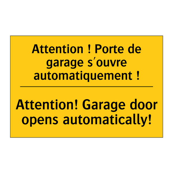 Attention ! Porte de garage s'ouvre  /.../ - Attention! Garage door opens automatically! /.../