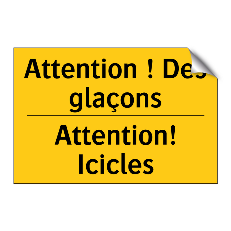 Attention ! Des glaçons - Attention! Icicles