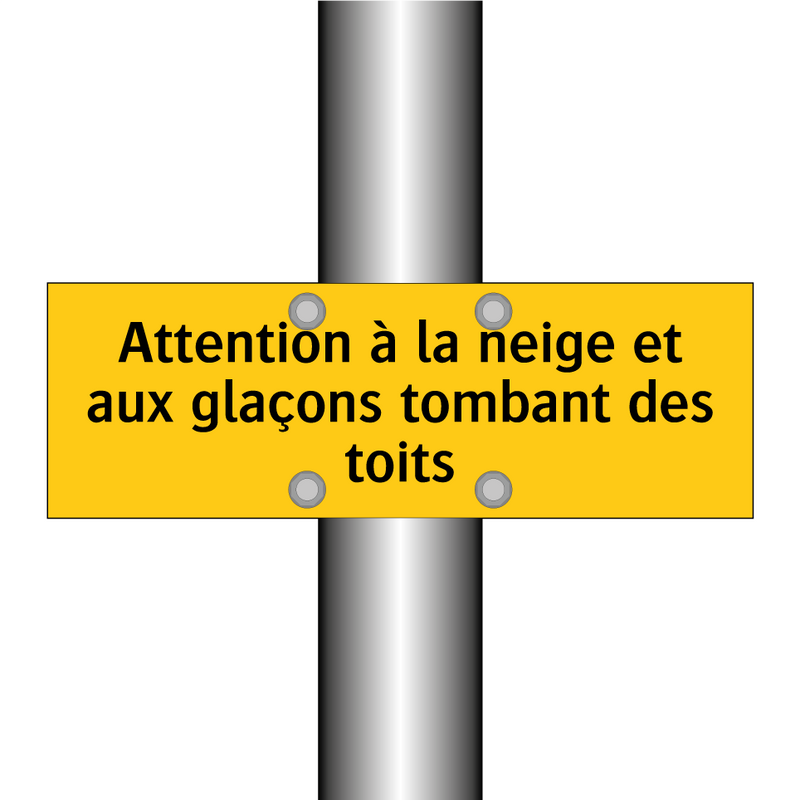Attention à la neige et aux glaçons tombant des toits