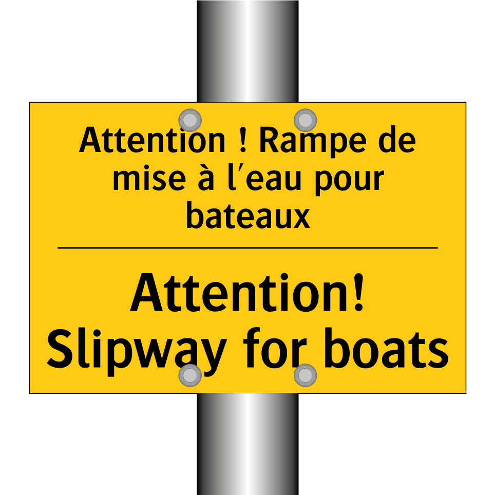 Attention ! Rampe de mise à l'eau  /.../ - Attention! Slipway for boats