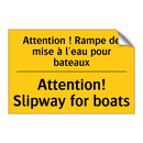 Attention ! Rampe de mise à l'eau  /.../ - Attention! Slipway for boats