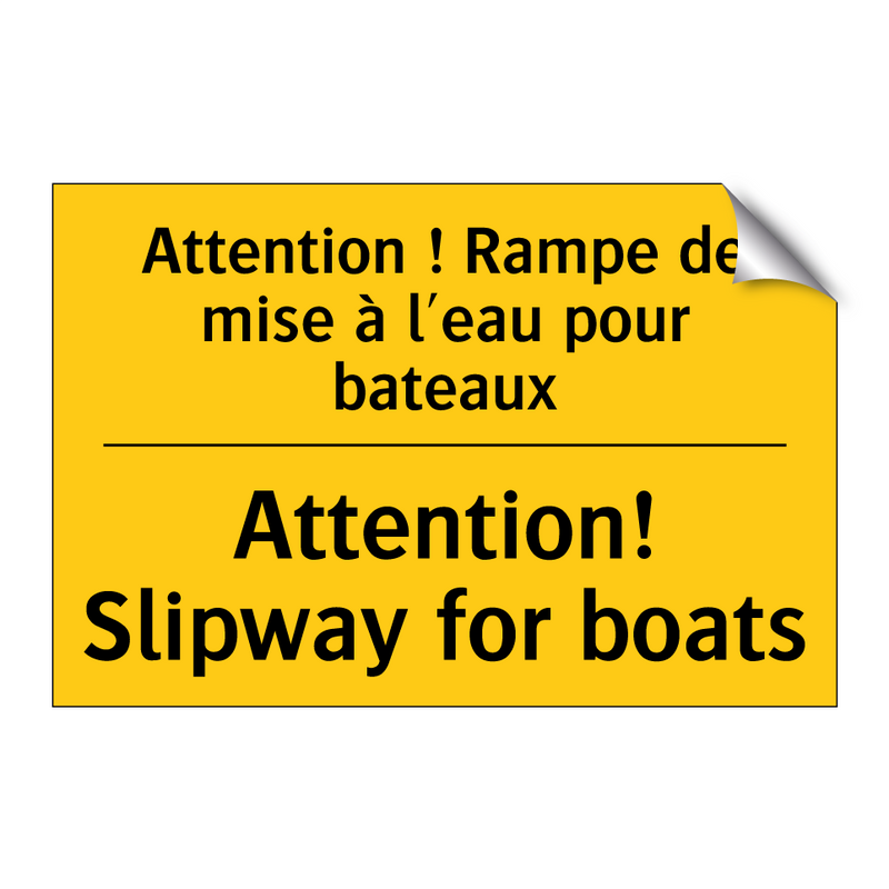 Attention ! Rampe de mise à l'eau  /.../ - Attention! Slipway for boats