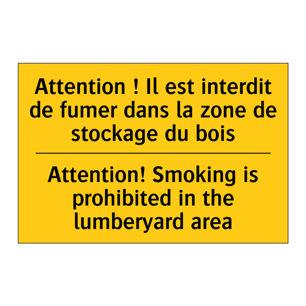 Attention ! Il est interdit de  /.../ - Attention! Smoking is prohibited  /.../