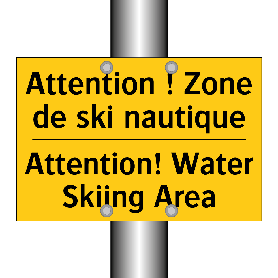 Attention ! Zone de ski nautique /.../ - Attention! Water Skiing Area