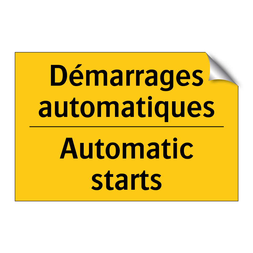Démarrages automatiques - Automatic starts