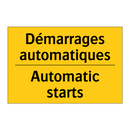 Démarrages automatiques - Automatic starts