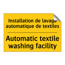 Installation de lavage automatique  /.../ - Automatic textile washing facility /.../