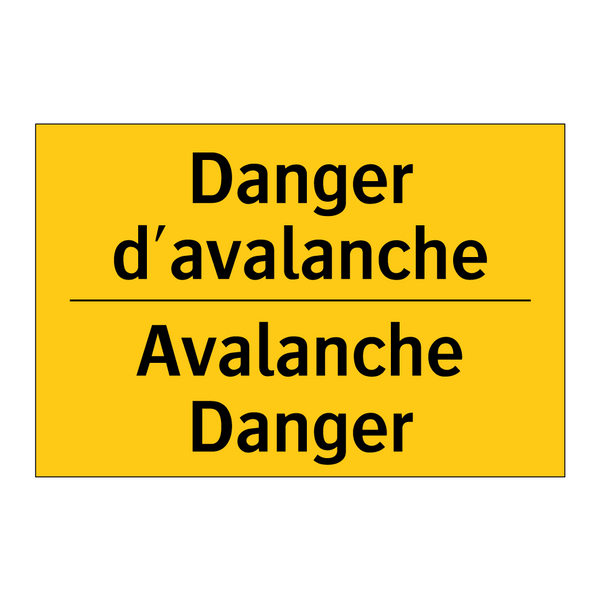 Danger d'avalanche - Avalanche Danger