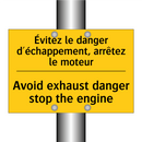 Évitez le danger d'échappement,  /.../ - Avoid exhaust danger stop the  /.../