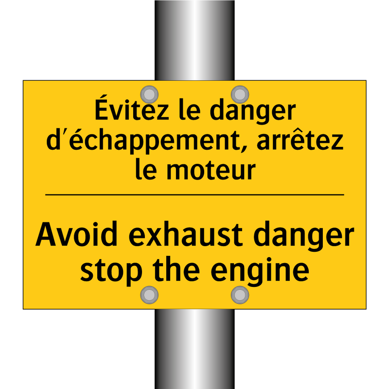 Évitez le danger d'échappement,  /.../ - Avoid exhaust danger stop the  /.../