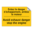 Évitez le danger d'échappement,  /.../ - Avoid exhaust danger stop the  /.../