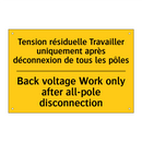 Tension résiduelle Travailler  /.../ - Back voltage Work only after all-pole  /.../
