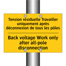 Tension résiduelle Travailler  /.../ - Back voltage Work only after all-pole  /.../