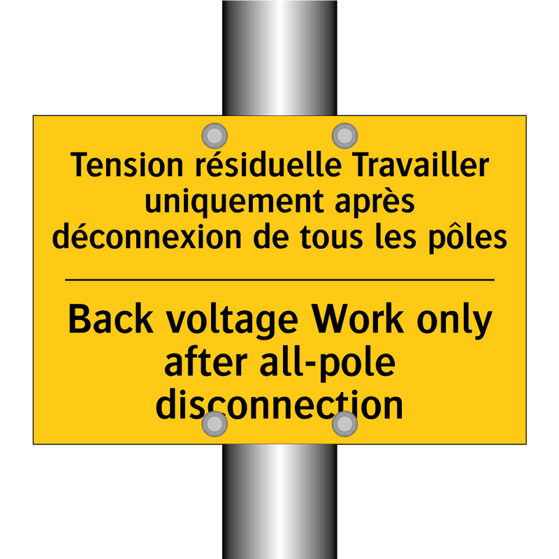 Tension résiduelle Travailler  /.../ - Back voltage Work only after all-pole  /.../
